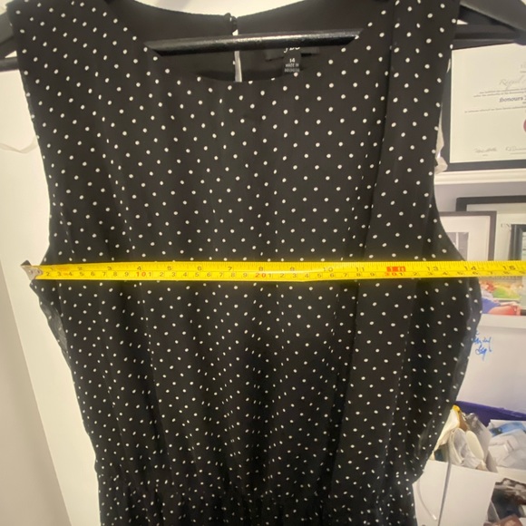 Lined JBS Black Dress with Small White Dots - Picture 5 of 6